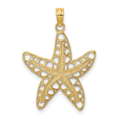 10K Yellow Gold 10K Cut-Out Starfish Charm