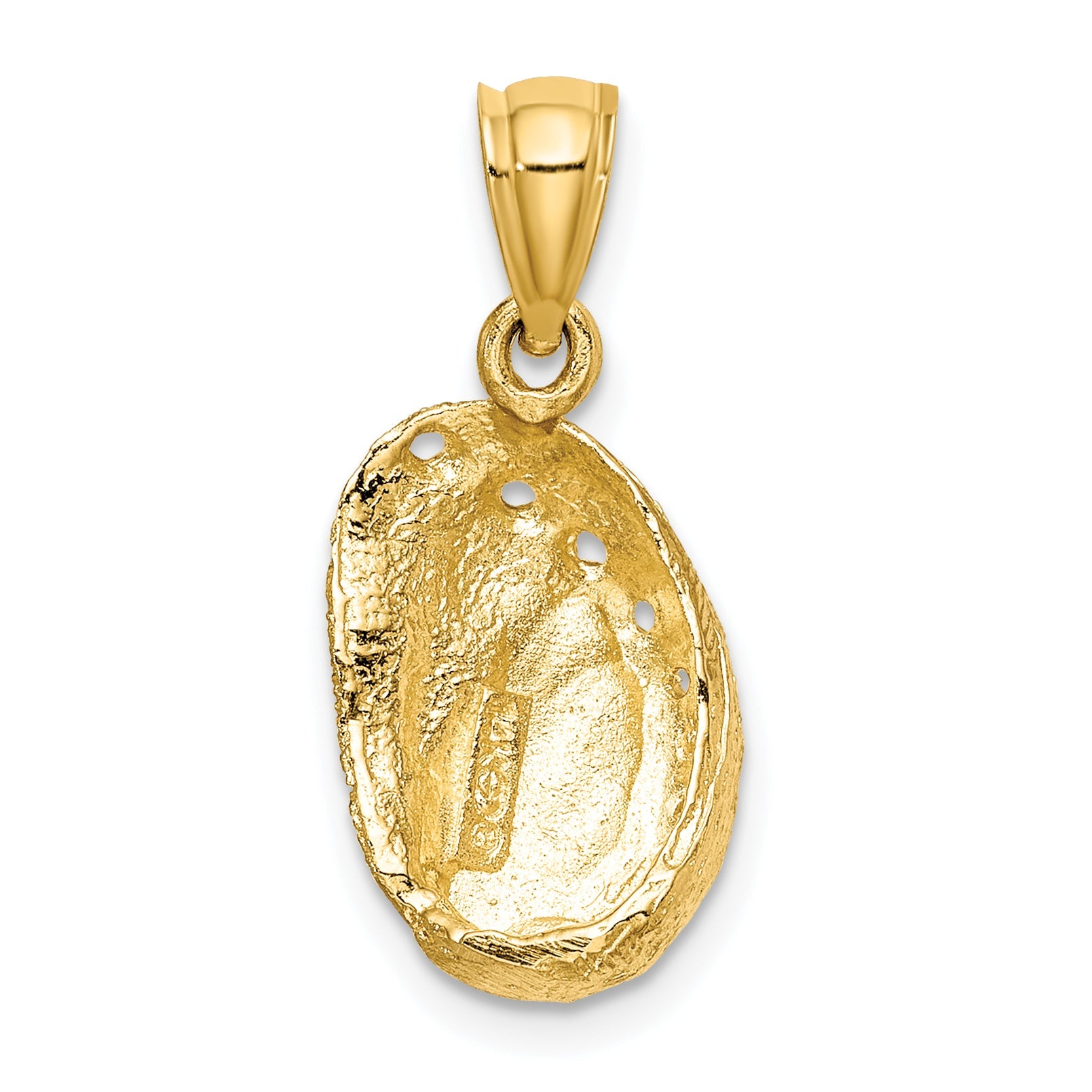 10K Yellow Gold 10K 2-D Abalone Shell Charm