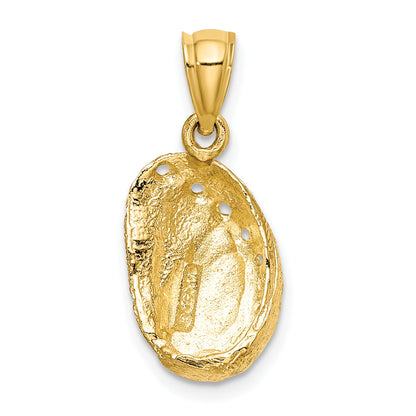 10K Yellow Gold 10K 2-D Abalone Shell Charm