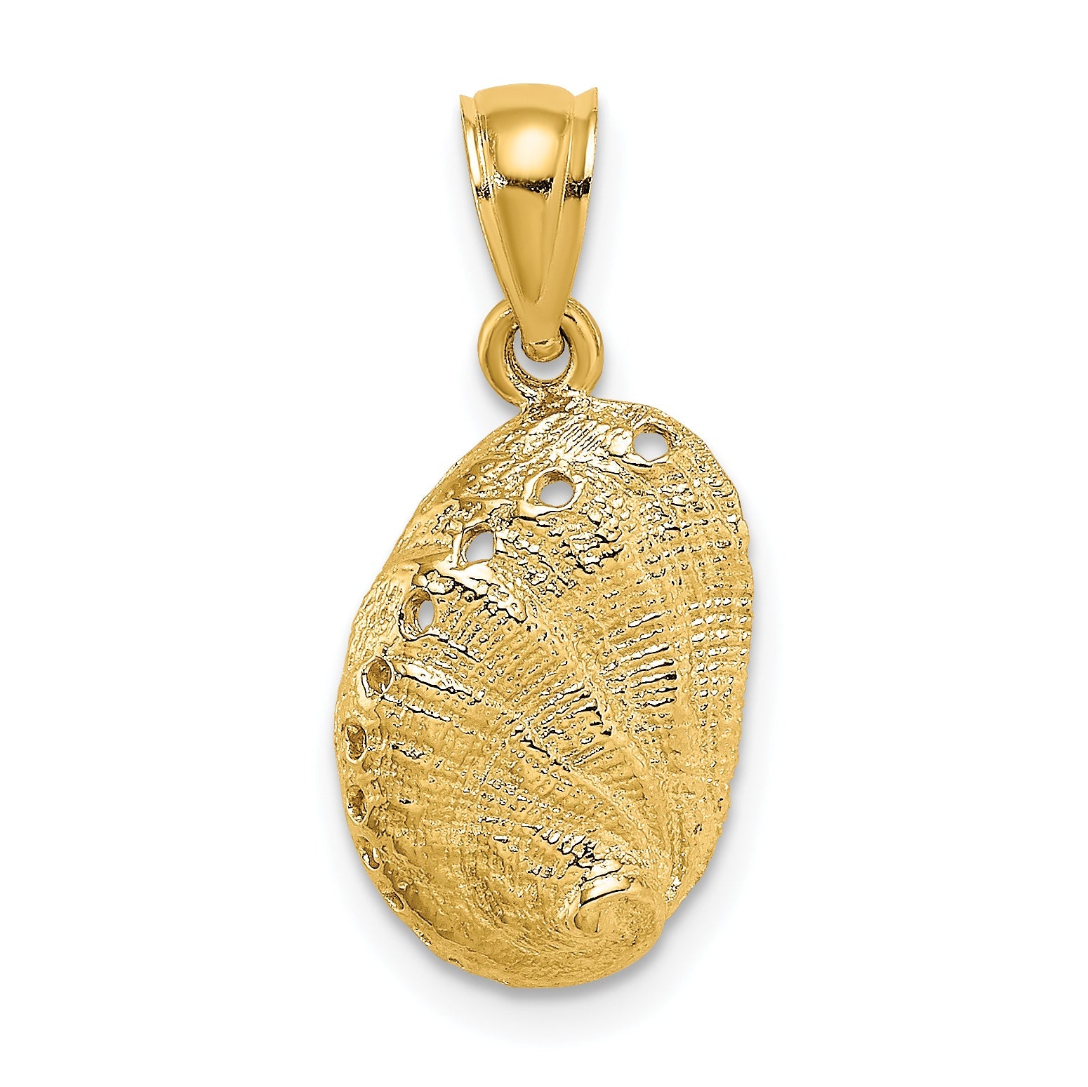 10K Yellow Gold 10K 2-D Abalone Shell Charm