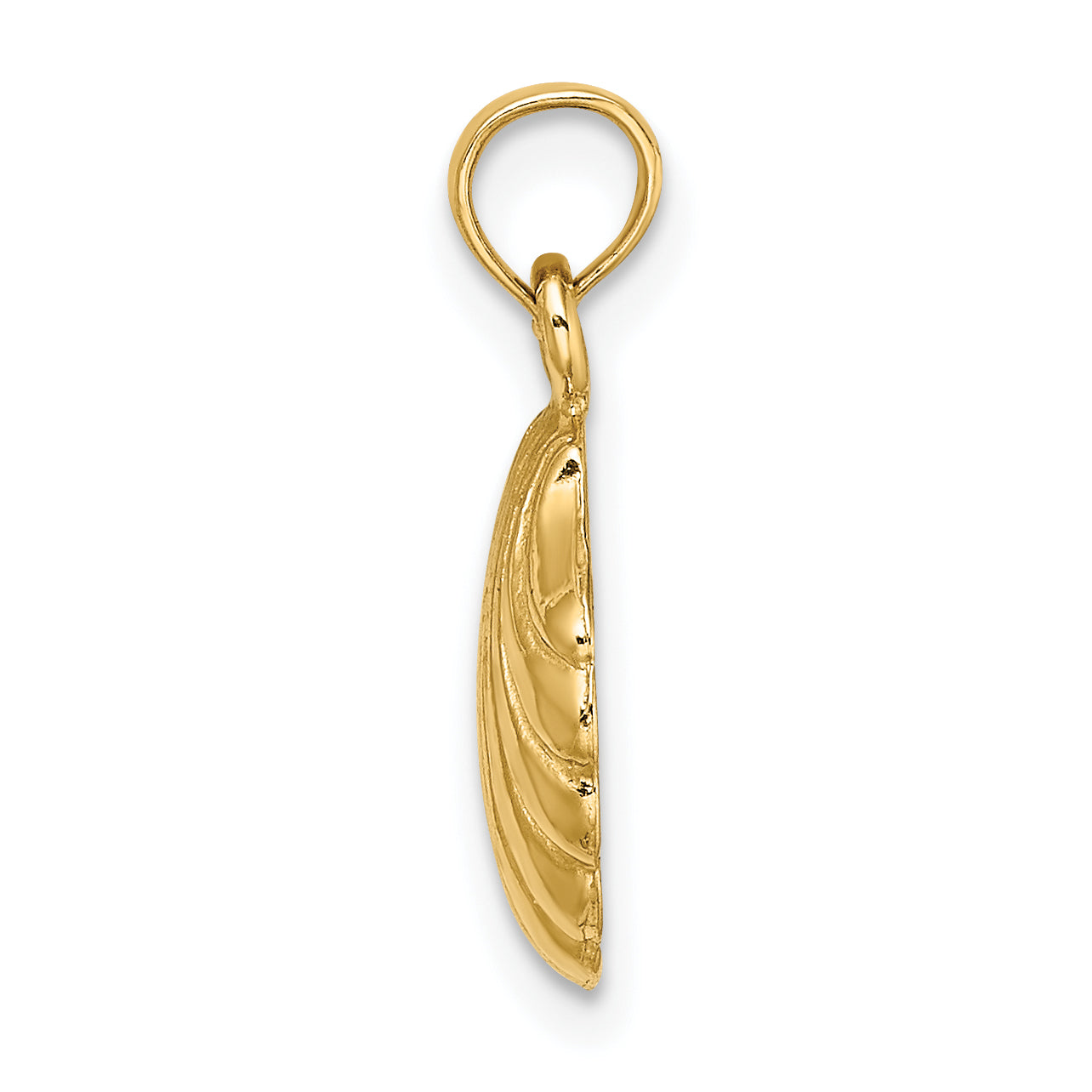 10K Yellow Gold 10K Polished Scallop Shell Charm