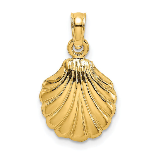 10K Yellow Gold 10K Polished Scallop Shell Charm
