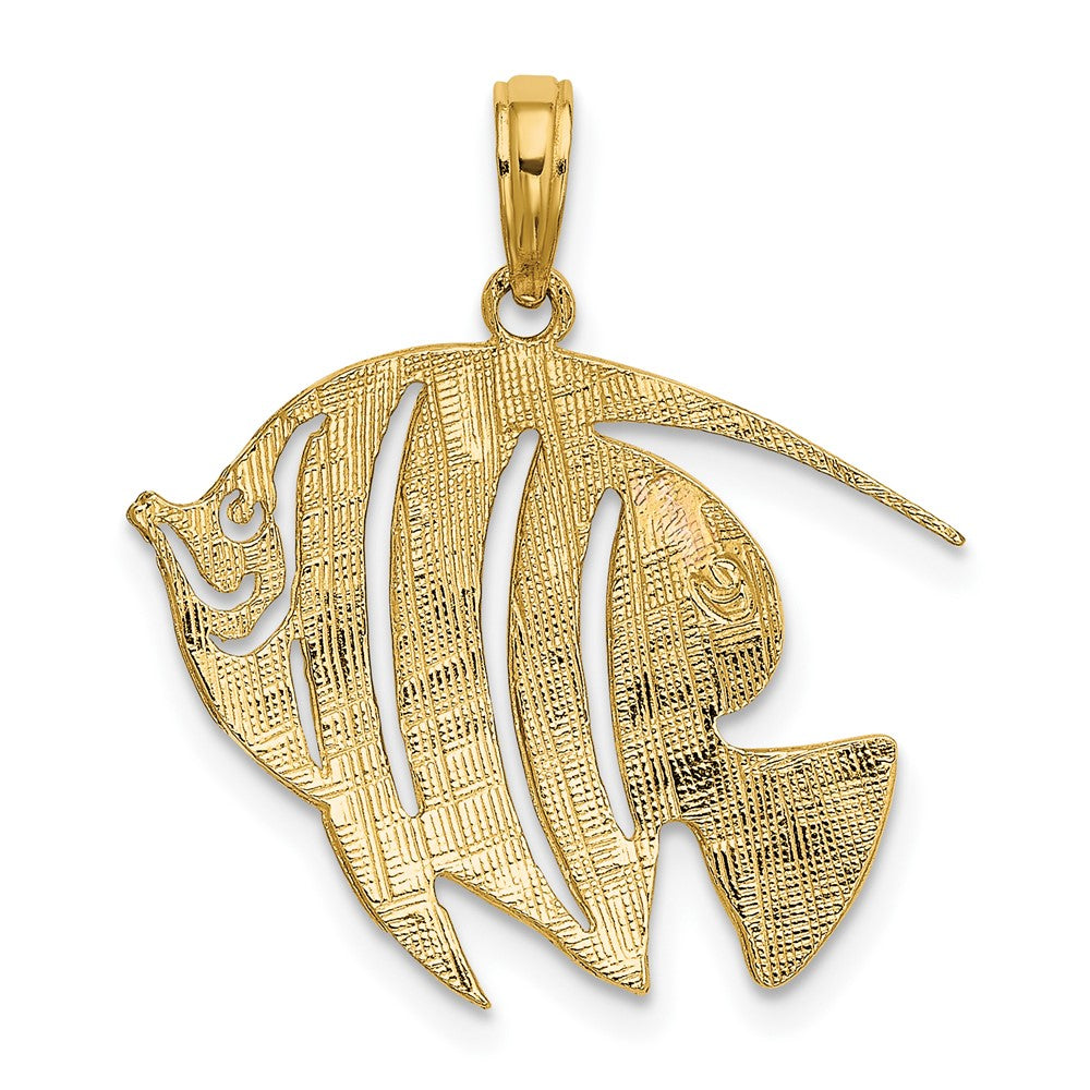 10K Yellow Gold 10K Polished Cut-Out Fish Charm