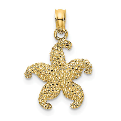 10K Yellow Gold 10K Puffed Starfish Charm