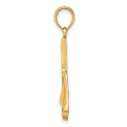 10K Yellow Gold 10K 2-D Polished Sailboat Charm