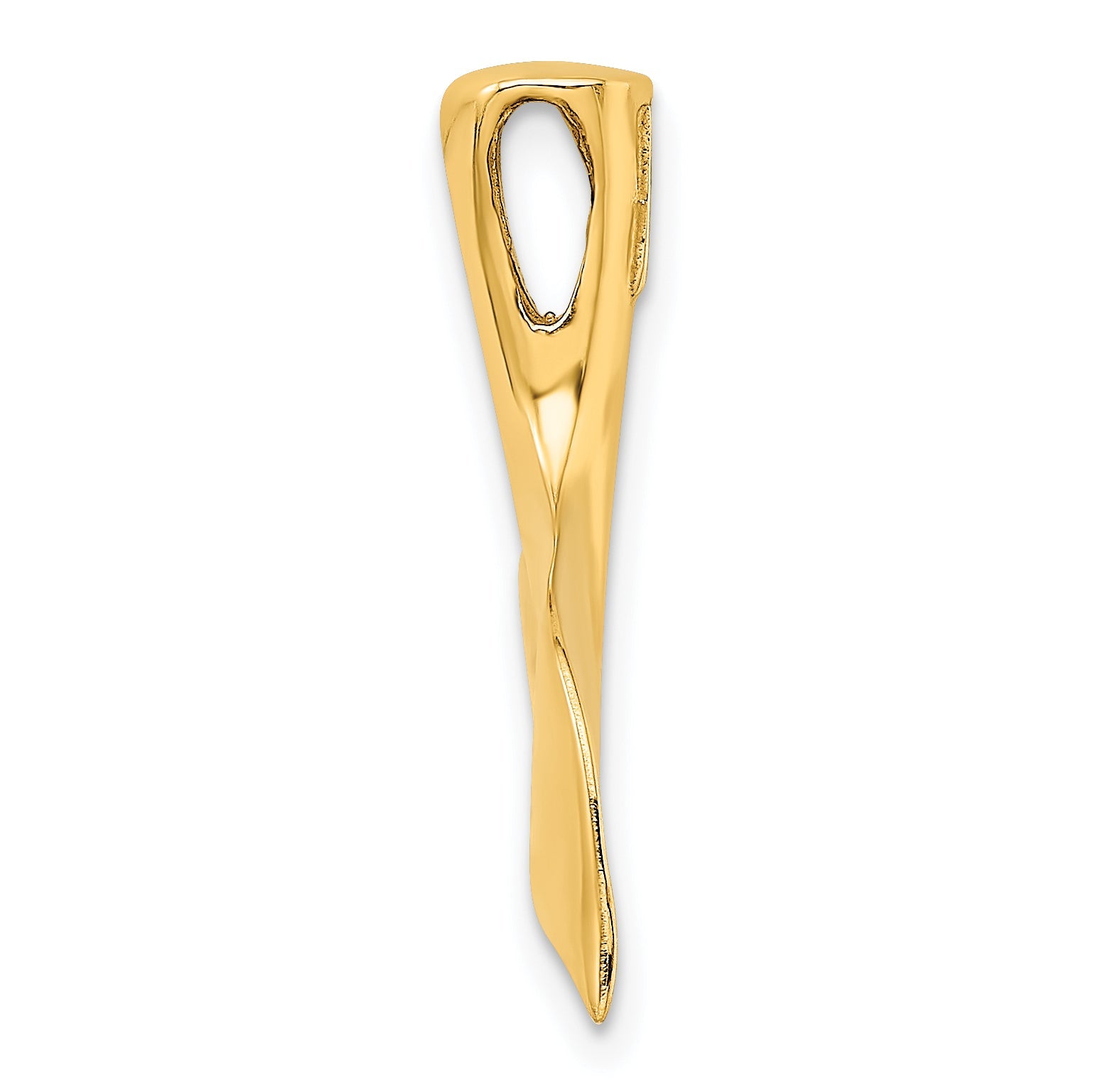 10K Yellow Gold 10K 3-D Polished Whale Tail Charm