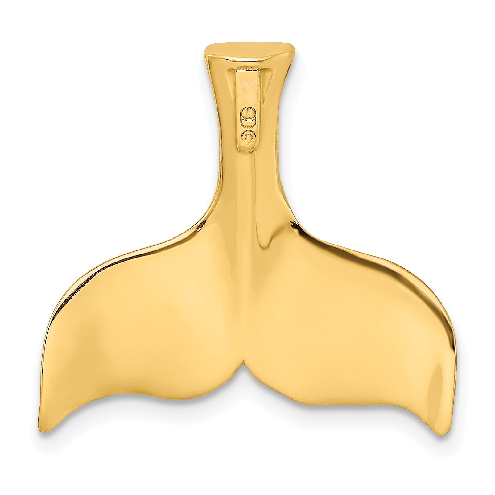 10K Yellow Gold 10K 3-D Polished Whale Tail Charm