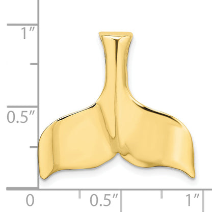 10K Yellow Gold 10K 3-D Polished Whale Tail Charm
