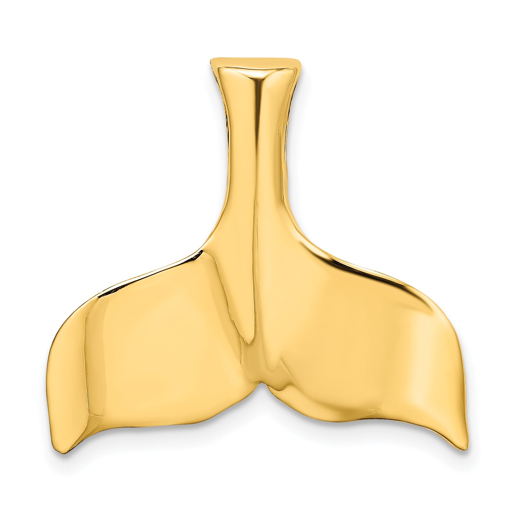 10K Yellow Gold 10K 3-D Polished Whale Tail Charm