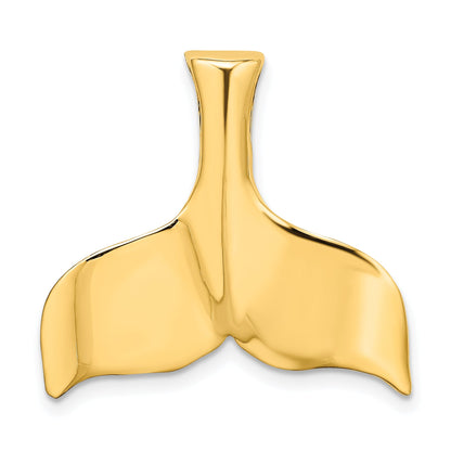 10K Yellow Gold 10K 3-D Polished Whale Tail Charm