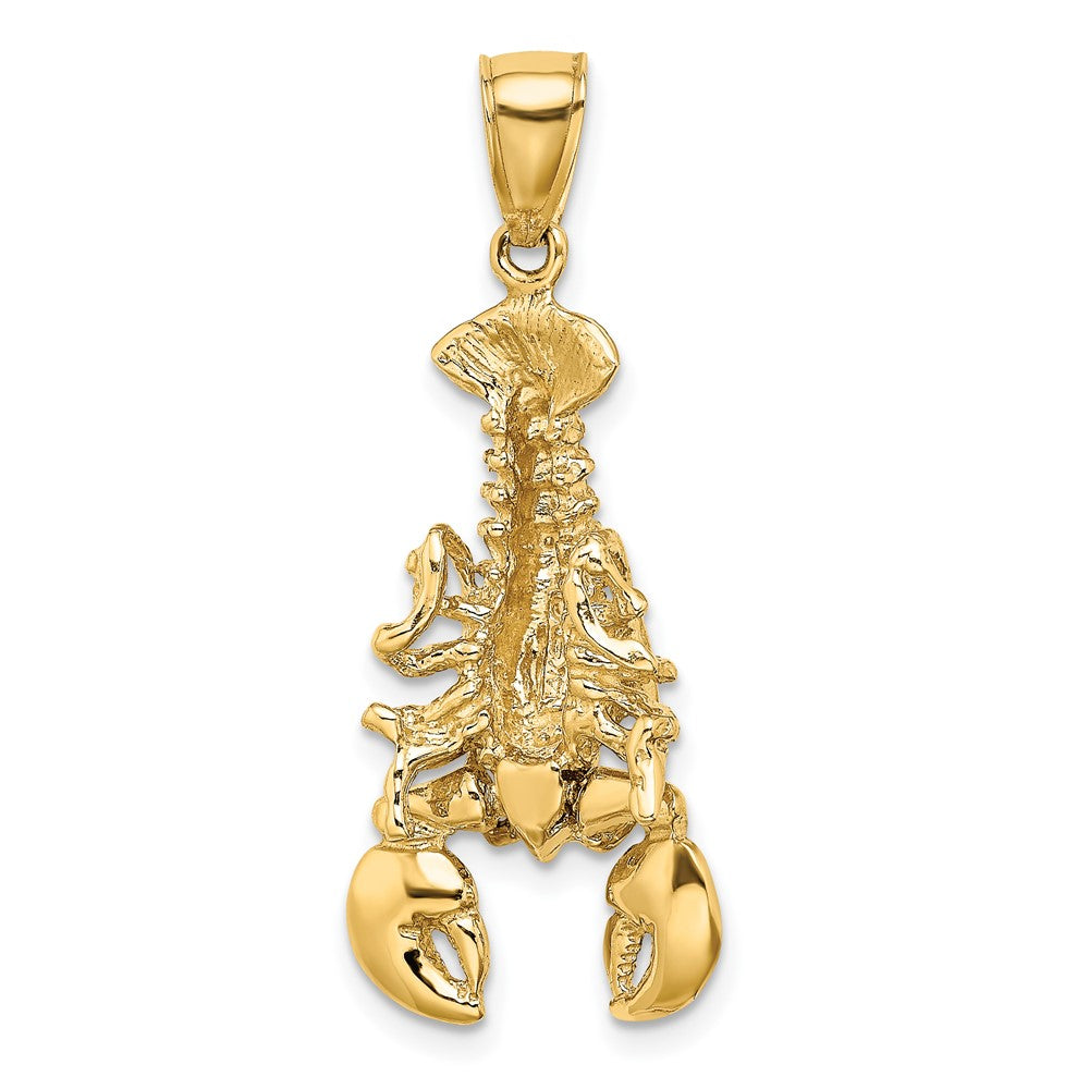 10K Yellow Gold 10K 2-D Moveable Lobster Charm
