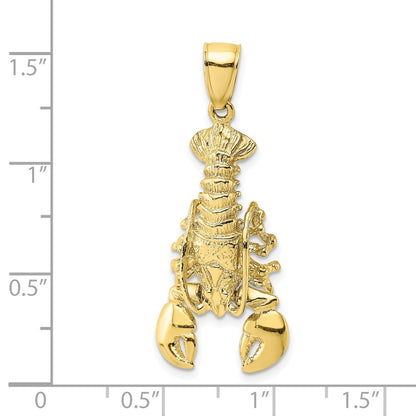 10K Yellow Gold 10K 2-D Moveable Lobster Charm