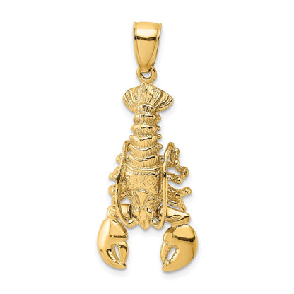 10K Yellow Gold 10K 2-D Moveable Lobster Charm