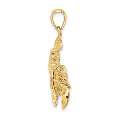 10K Yellow Gold 10K Moveable Lobster Charm