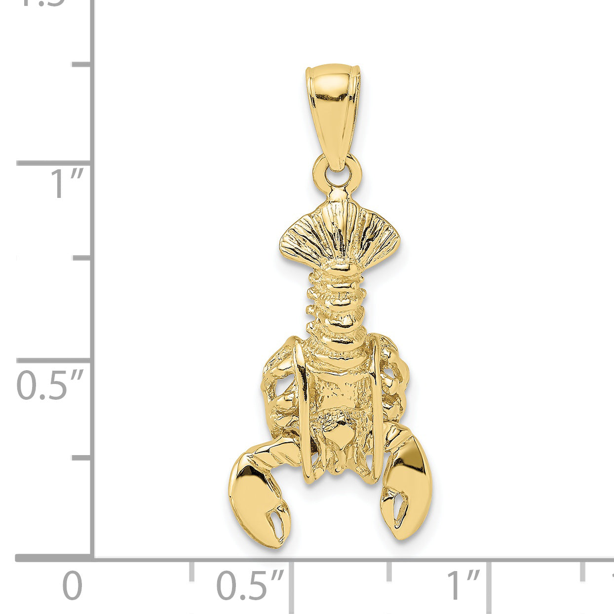 10K Yellow Gold 10K Moveable Lobster Charm