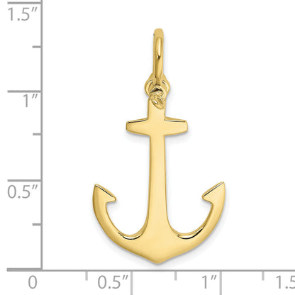 10K Yellow Gold 10K 3-D Polished Anchor Charm