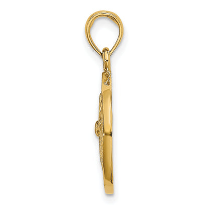 10K Yellow Gold 10K 2-D Cut-Out Sand Dollar Charm