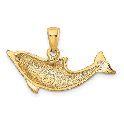 10K Yellow Gold 10K 2-D Polished Dolphin Charm