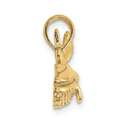 10K Yellow Gold 10K 2-D Humpback Whale Charm