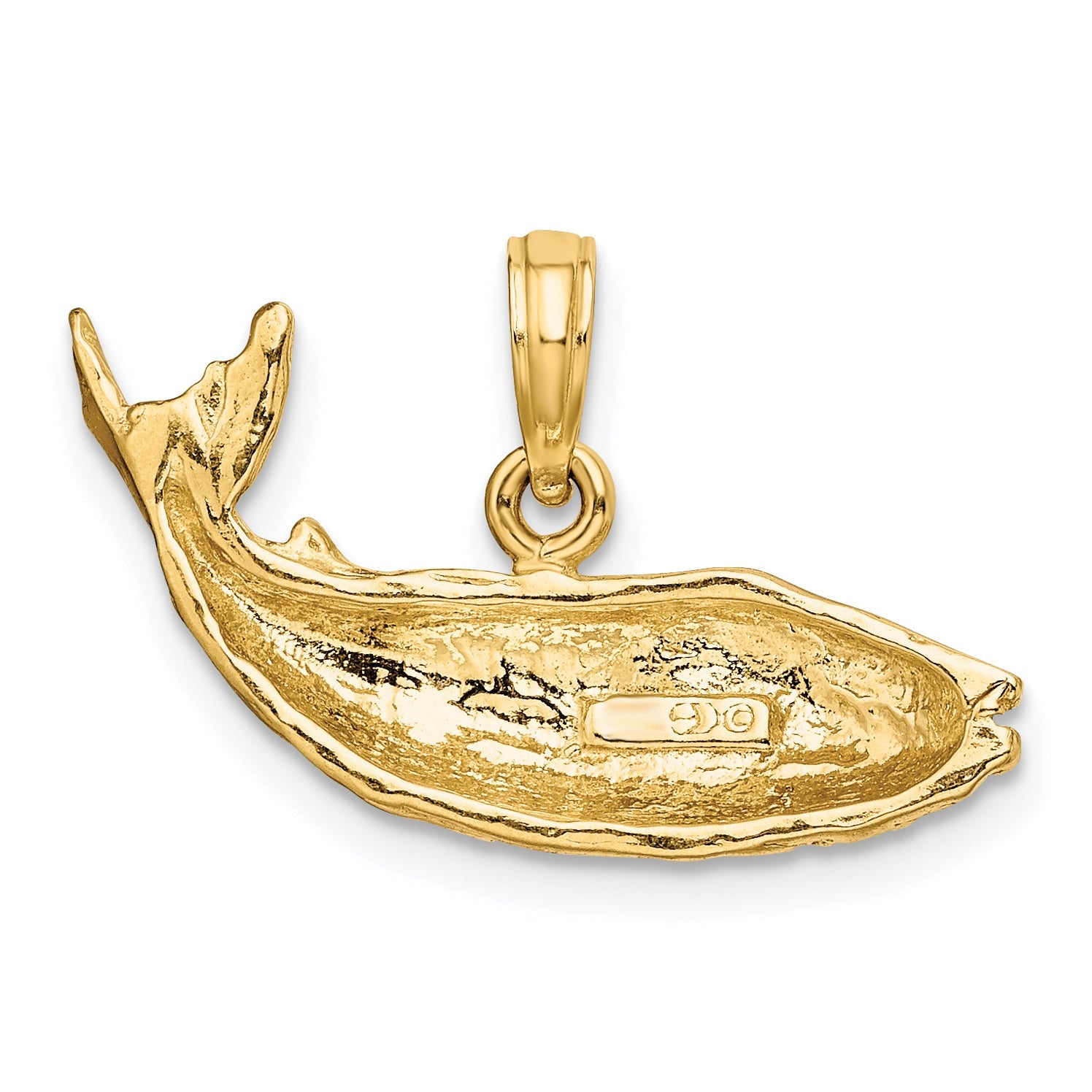 10K Yellow Gold 10K 2-D Humpback Whale Charm