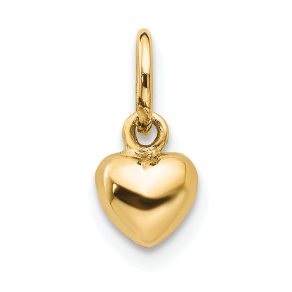 10K Yellow Gold 10K Polished 3-D Heart Charm