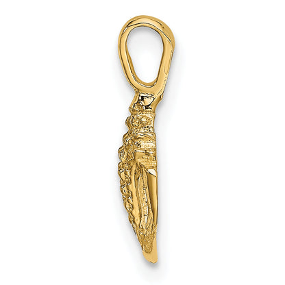 10K Yellow Gold 10K Mini Conch Shell Charm