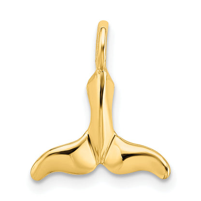 10K Yellow Gold 10K Polished Mini Whale Tail Charm