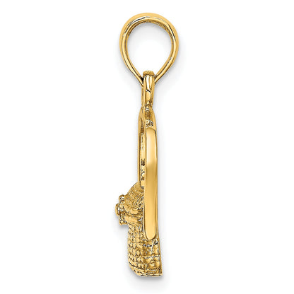 10K Yellow Gold 10K 2-D Nantucket Basket Charm