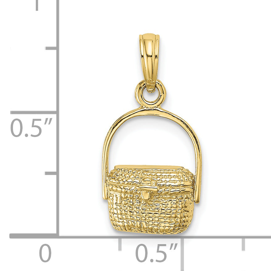 10K Yellow Gold 10K 2-D Nantucket Basket Charm