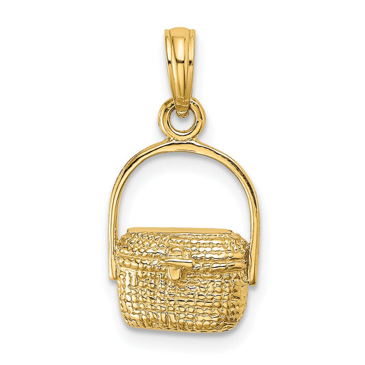 10K Yellow Gold 10K 2-D Nantucket Basket Charm