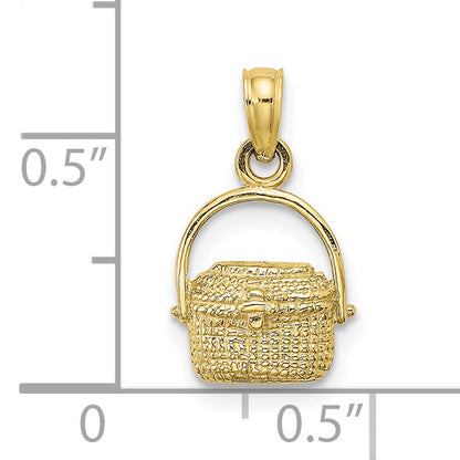 10K Yellow Gold 10K 2-D Nantucket Basket Charm