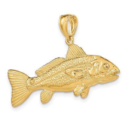 10K Yellow Gold 10K 3-D Red Fish Charm