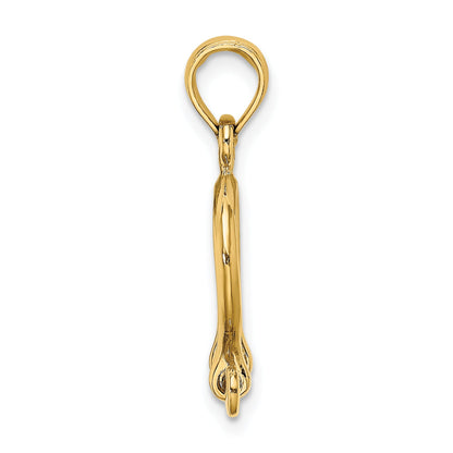 10K Yellow Gold 10K 3-D Small Shackle Link Screw Charm