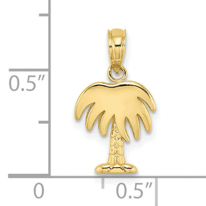 10K Yellow Gold 10K Charleston Palm Tree Charm