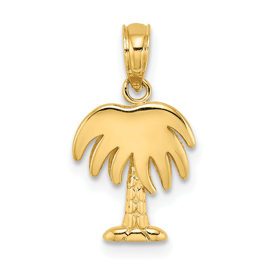 10K Yellow Gold 10K Charleston Palm Tree Charm