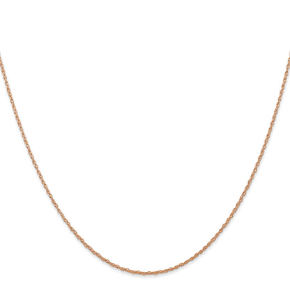 10K Rose Gold .7 mm Carded Cable Rope Chain