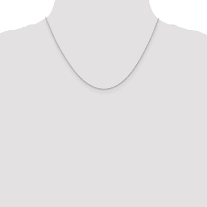 10K White Gold .7mm Carded Cable Rope Chain