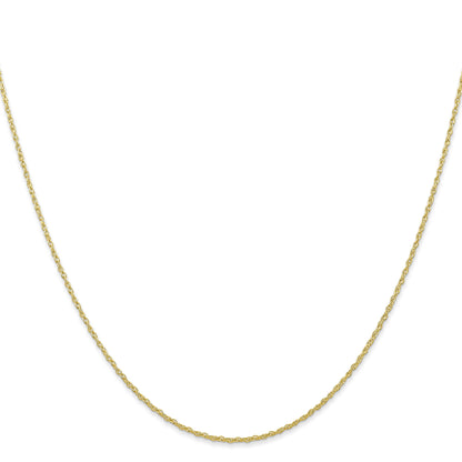2 Inch 10K Yellow Gold .7mm Carded Cable Rope Chain Necklace