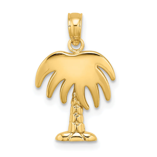10K Yellow Gold 10K Charleston Palm Tree Charm