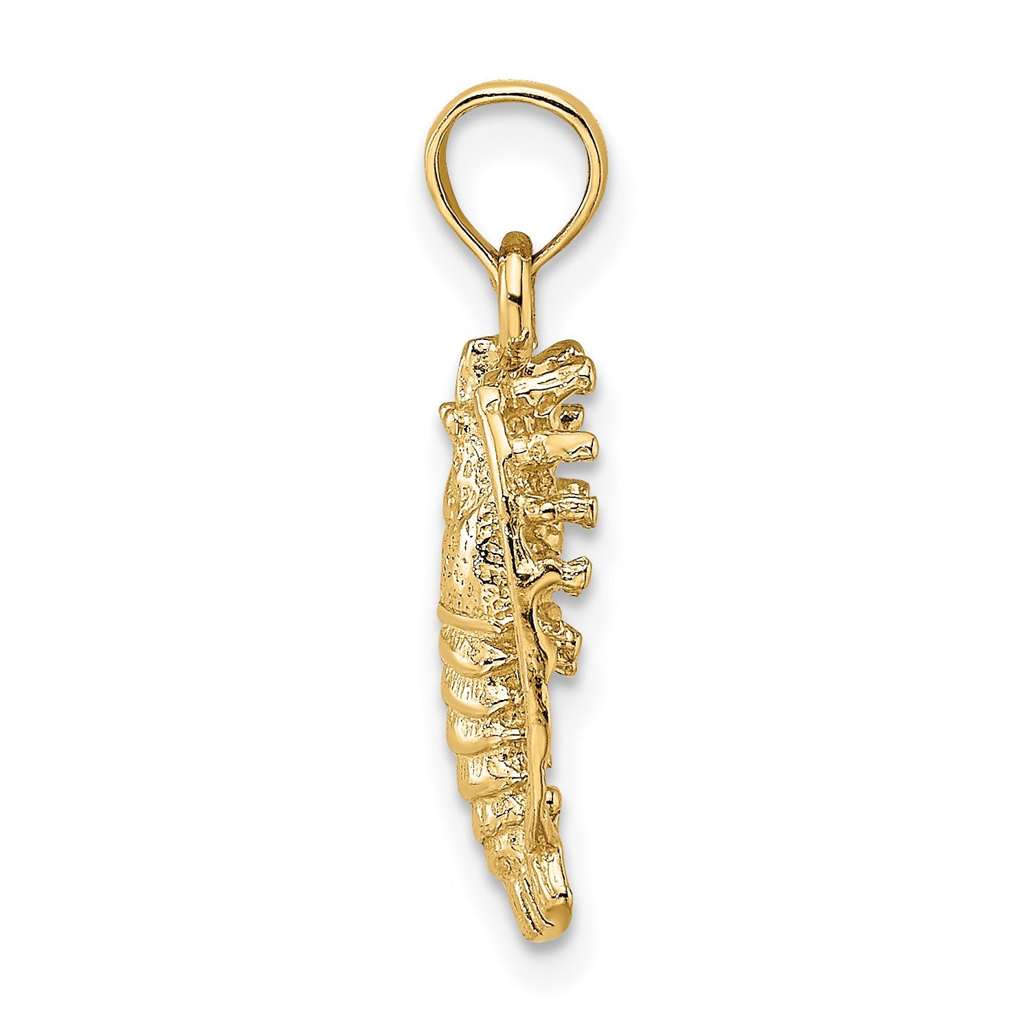 10K Yellow Gold 10K Florida Lobster With Out Claws Charm