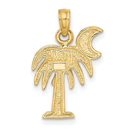 10K Yellow Gold 10K Polished Charleston Palm Tree Charm