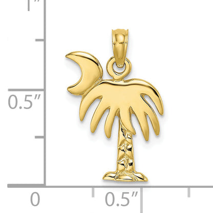 10K Yellow Gold 10K Polished Charleston Palm Tree Charm