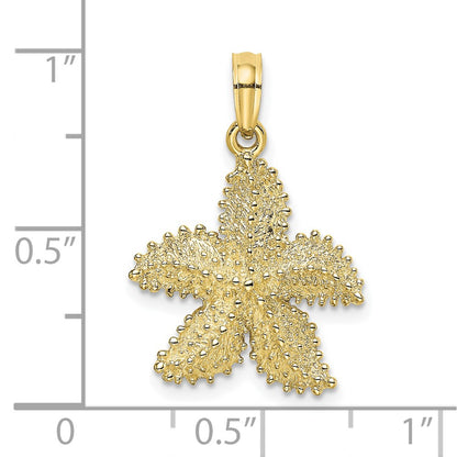 10K Yellow Gold 10K Beaded Starfish Charm