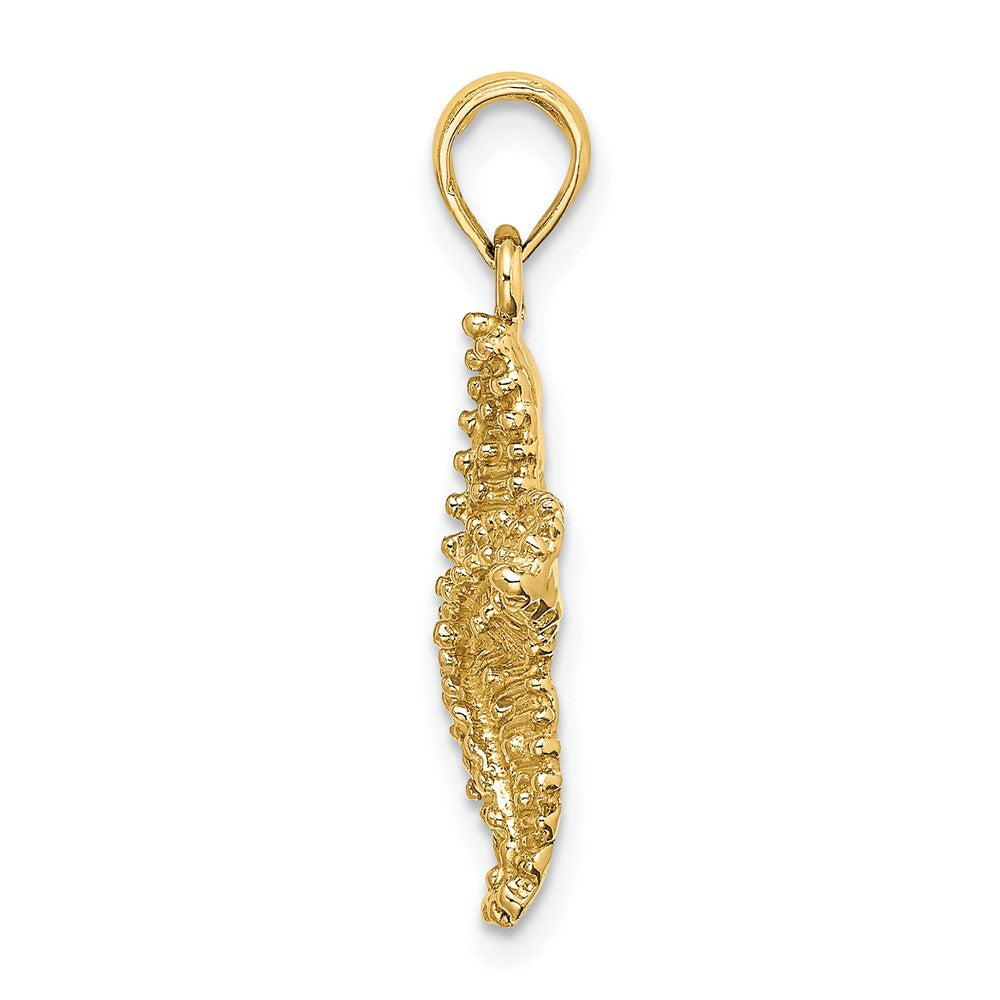 10K Yellow Gold 10K Starfish W/ Beaded Texture Charm