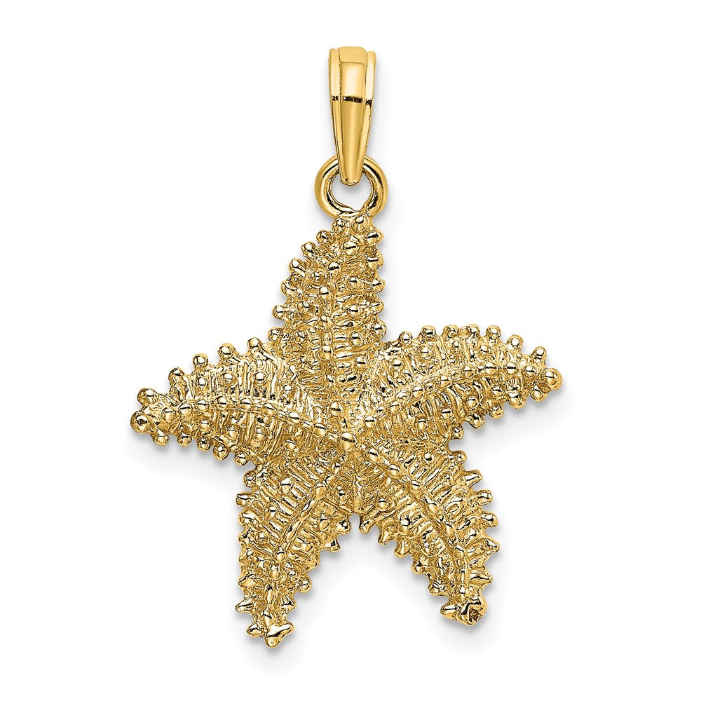 10K Yellow Gold 10K Starfish W/ Beaded Texture Charm