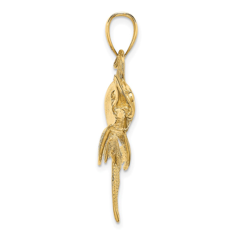 10K Yellow Gold 10K 2-D Polished/Satin Swordfish Charm