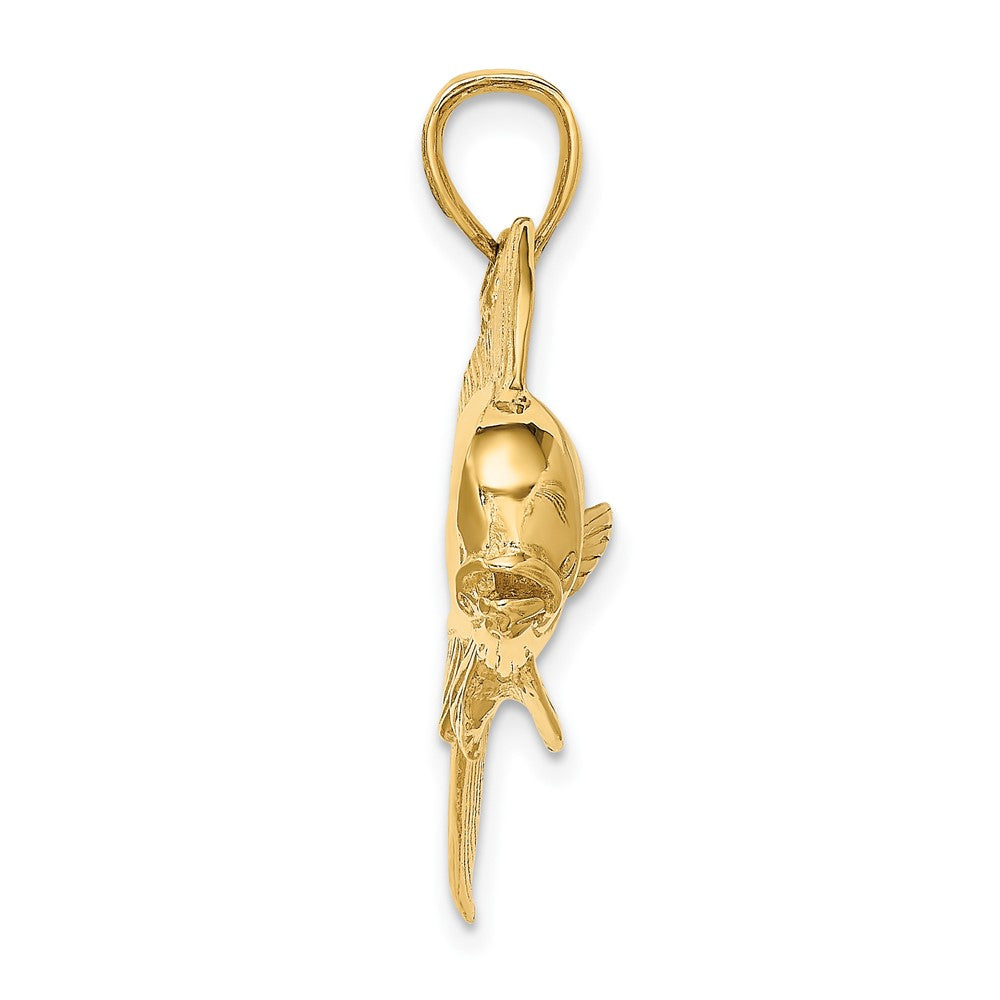 10K Yellow Gold 10K 2-D Male Dorado (Mahi-Mahi) Charm