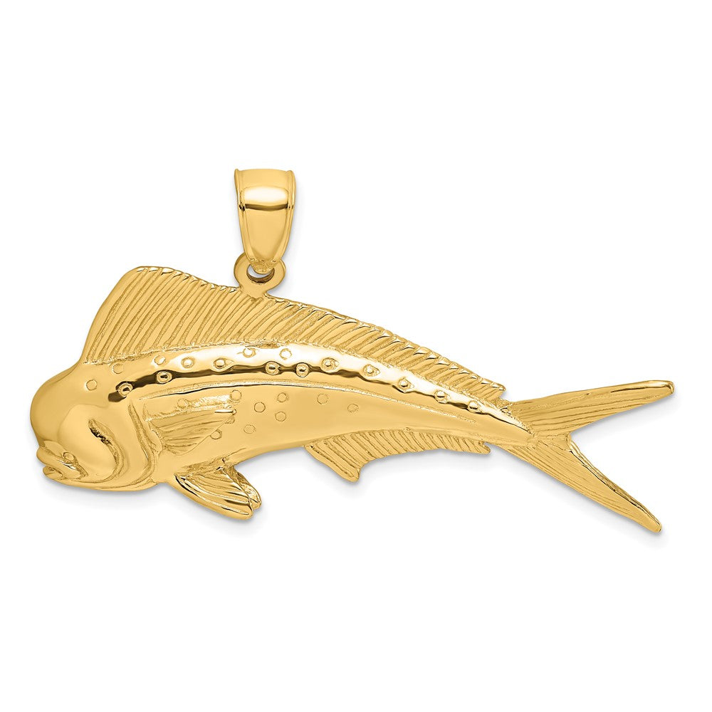 10K Yellow Gold 10K 2-D Male Dorado (Mahi-Mahi) Charm