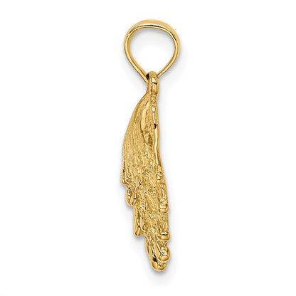 10K Yellow Gold 10K Lion'S Paw Shell Charm