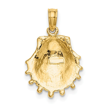 10K Yellow Gold 10K Lion'S Paw Shell Charm